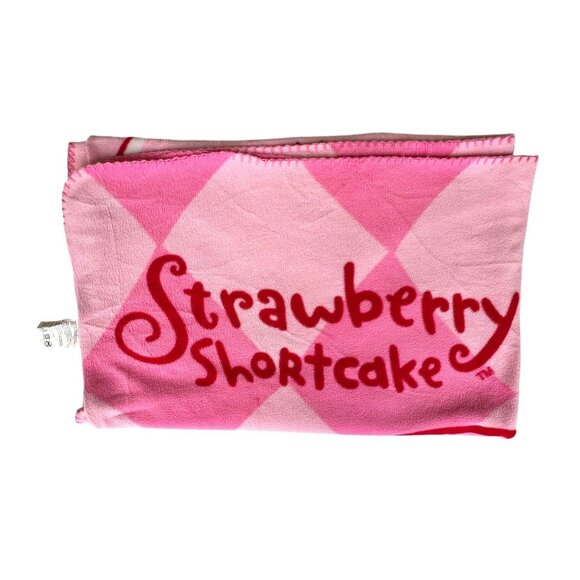 Vintage 2003 Strawberry Shortcake Blanket Throw 62 in x 44 Y2K Christmas Gift - Picture 9 of 12